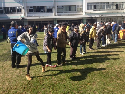 避難所防災訓練　四谷第六小学校地域