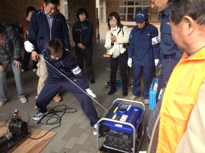 避難所　四谷小学校地域　防災訓練