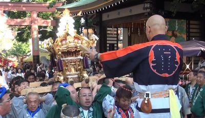 四谷須賀神社例大祭　連合渡御⑤　宮入　平成29年6月4日