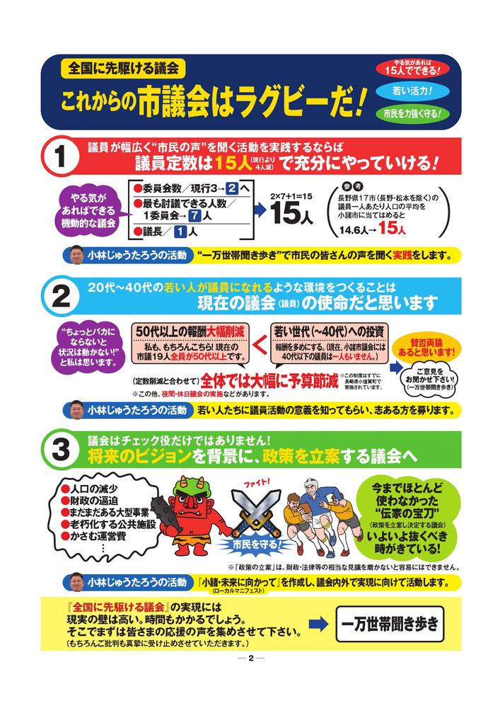 小諸市議会はラグビーだ!!其の1