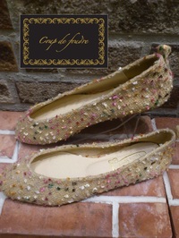 パステル柄パンプス（ベージュー）　Size23.5