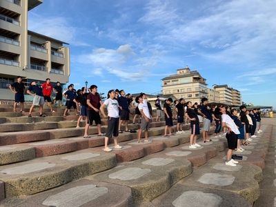 夏合宿　ラジオ体操
