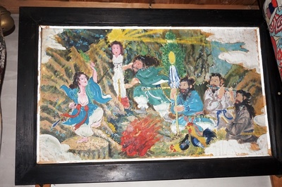 天岩戸図　飛鳥沢羽黒神社