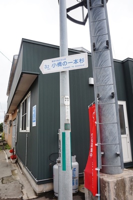 小橋の一本杉標識