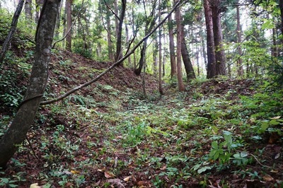 北谷 広壕道から分岐した壕道 脇壕道の起点