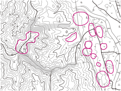 31-第8 図　尻八館跡踏査範囲（S ＝ 1/20,000）