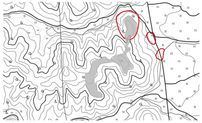 32-第10 図　前田蝦夷館遺跡踏査範囲（S ＝ 1/20,000）