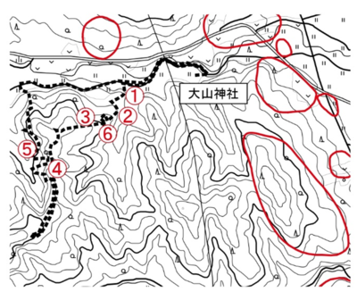 34-第6図　湯ノ沢館跡調査範囲（S ＝ 1/20,000）　