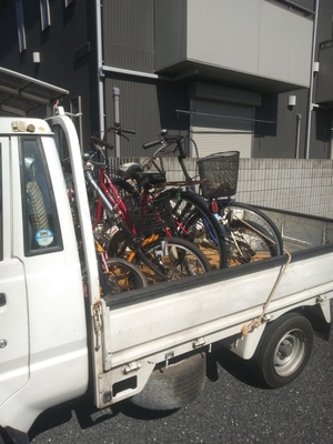 上尾市の自転車回収
