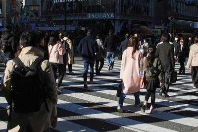 師走の渋谷駅界隈