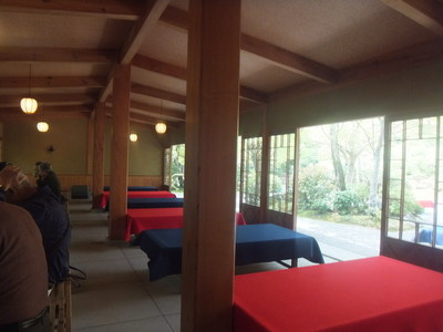 大河内山荘の茶屋内部