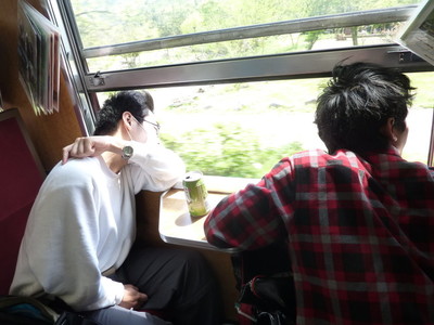パレオエクスプレス乗車中