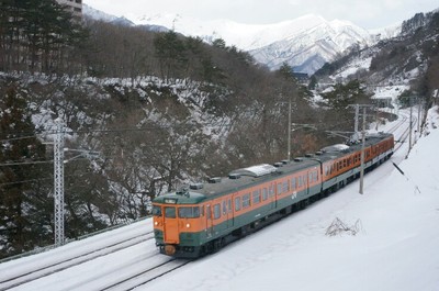 三国山脈と115系