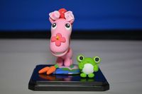 開運ピンクの願い叶い馬とケロちゃん。