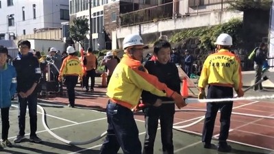 消火ポンプ訓練